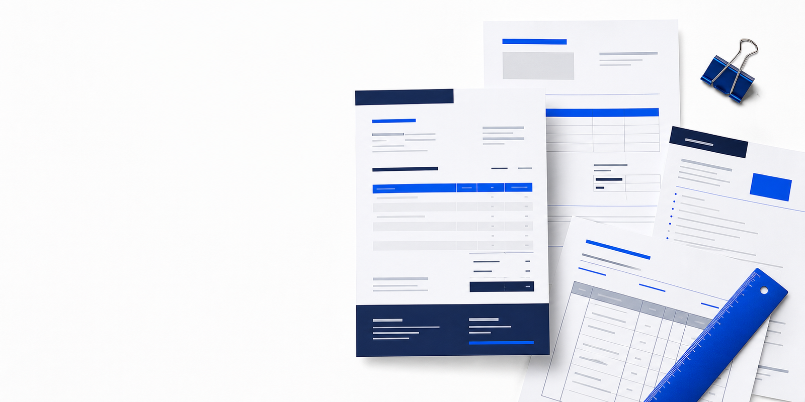 A coordinated collection of professional business templates