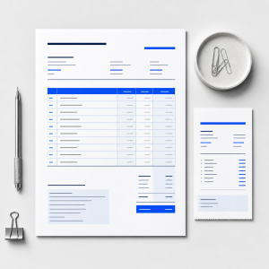 BlueGrid Service Invoice template preview